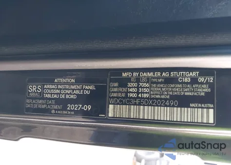 2013 Mercedes-Benz G 550 4Matic z USA, uszkodzony, nr VIN WDCYC3HF5DX202490